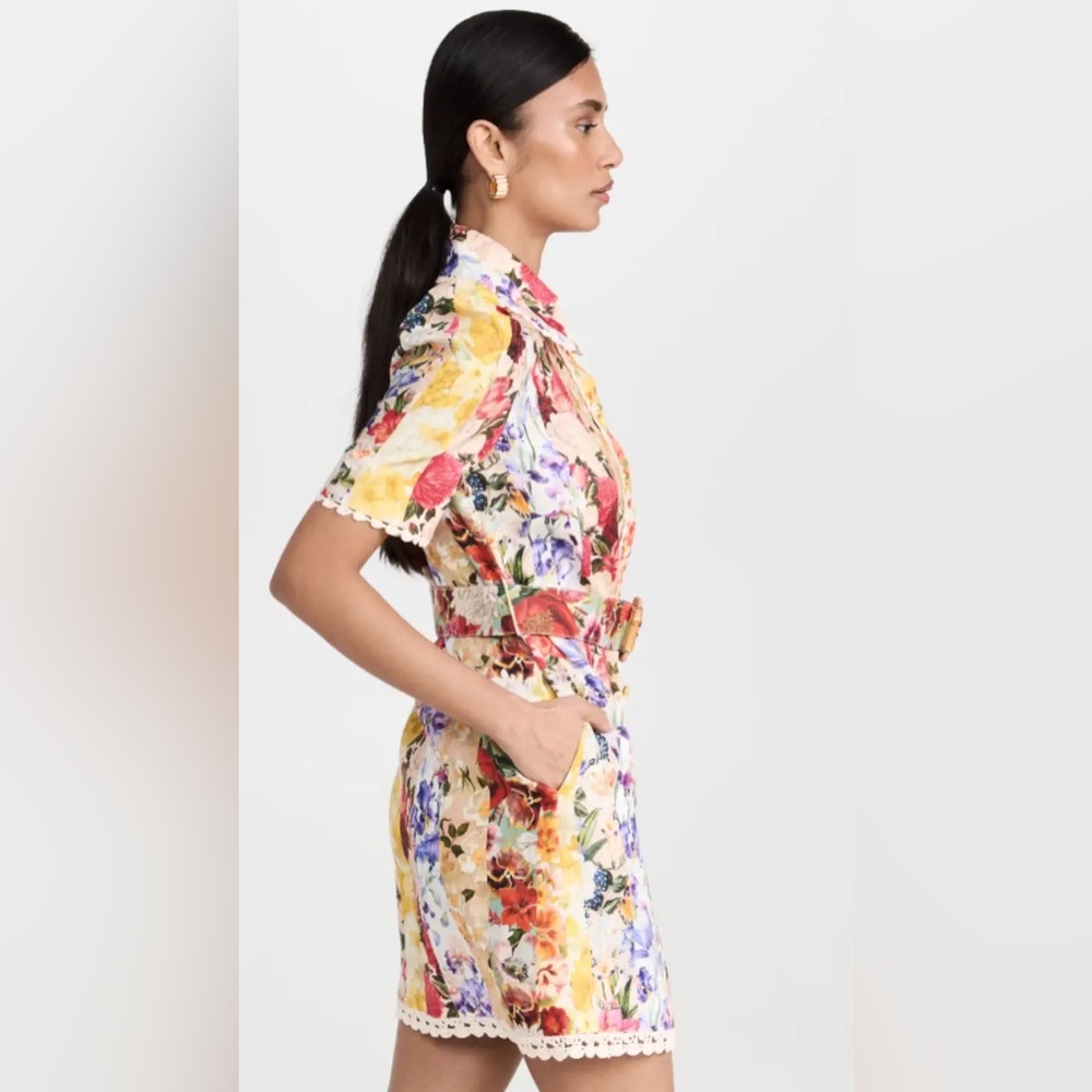 ZIMMERMANN Wonderland Floral-Printed Linen Shirt Dress - Picture 6 of 12